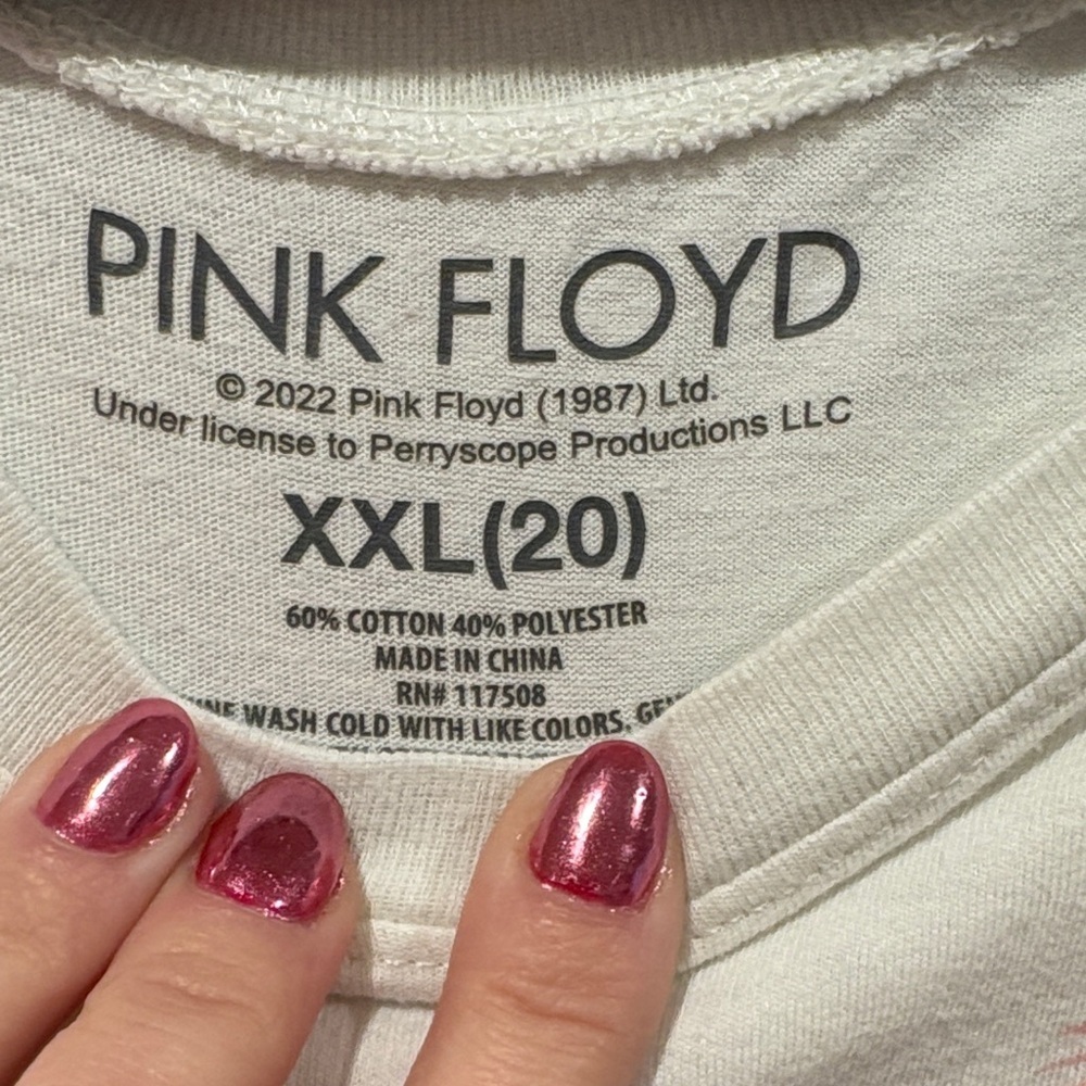 Pink Floyd Graphic Tee - White and Pink - Picture 2 of 5